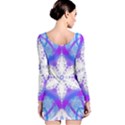 Snowflake Kaleidoscope Template Background Long Sleeve Velvet Bodycon Dress View2