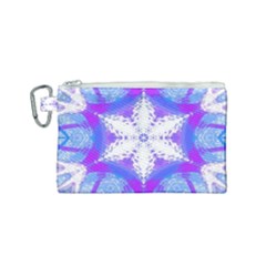 Snowflake Kaleidoscope Template Background Canvas Cosmetic Bag (small) by Ravend