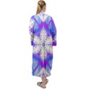 Snowflake Kaleidoscope Template Background Maxi Velour Kimono View2