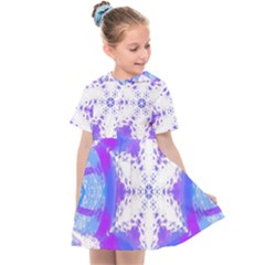 Snowflake Kaleidoscope Template Background Kids  Sailor Dress by Ravend