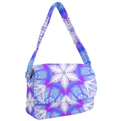 Snowflake Kaleidoscope Template Background Courier Bag by Ravend