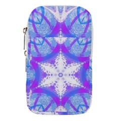 Snowflake Kaleidoscope Template Background Waist Pouch (large) by Ravend