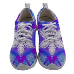 Snowflake Kaleidoscope Template Background Women Athletic Shoes by Ravend