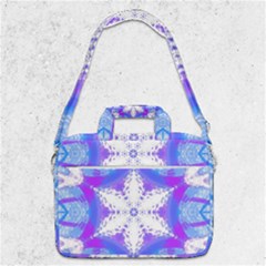 Snowflake Kaleidoscope Template Background Macbook Pro 13  Shoulder Laptop Bag  by Ravend