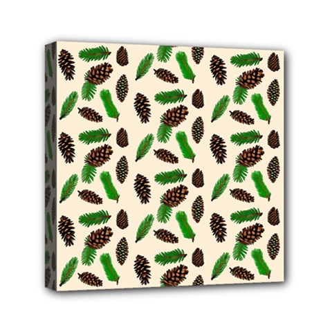 Background Ornamental Spruce Sample Mini Canvas 6  X 6  (stretched) by Ravend