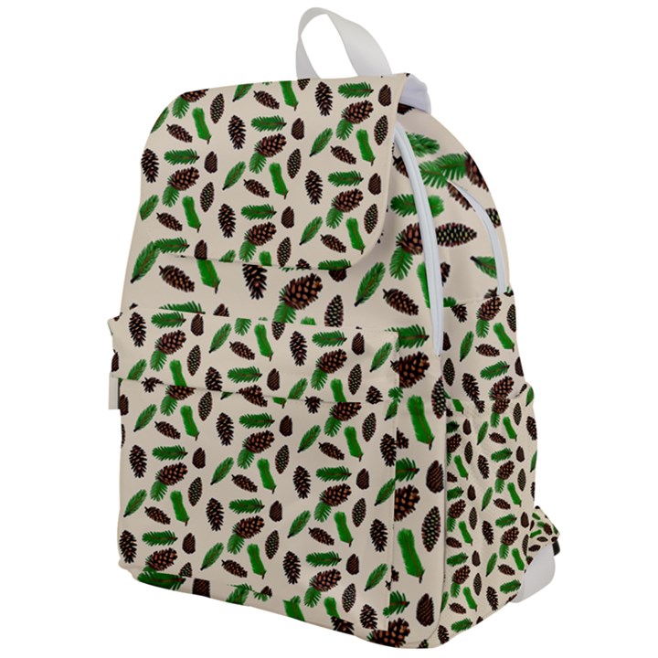 Background Ornamental Spruce Sample Top Flap Backpack