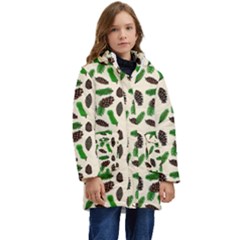 Background Ornamental Spruce Sample Kid s Hooded Longline Puffer Jacket by Ravend