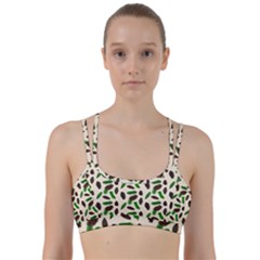 Background Ornamental Spruce Sample Line Them Up Sports Bra by Ravend