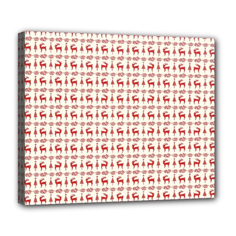 Wrapping Paper Christmas Packaging Surprise Deluxe Canvas 24  X 20  (stretched) by Ravend