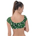 Daisies Clovers Lawn Digital Drawing Background Cap Sleeve Ring Bikini Top View2