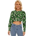 Daisies Clovers Lawn Digital Drawing Background Lightweight Long Sleeve Sweatshirt View1