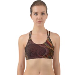 Fractal Pattern Geometric Pattern Disintegration Back Web Sports Bra by Ravend