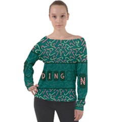 Advent Christmas Time Pre-christmas Time Off Shoulder Long Sleeve Velour Top by Ravend