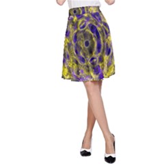 Fractal Glowing Kaleidoscope A-line Skirt by Ravend