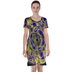 Fractal Glowing Kaleidoscope Short Sleeve Nightdress by Ravend