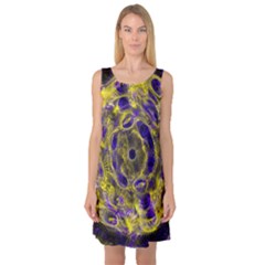 Fractal Glowing Kaleidoscope Sleeveless Satin Nightdress by Ravend