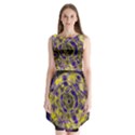 Fractal Glowing Kaleidoscope Sleeveless Chiffon Dress   View1