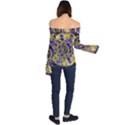 Fractal Glowing Kaleidoscope Off Shoulder Long Sleeve Top View2