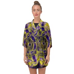 Fractal Glowing Kaleidoscope Half Sleeve Chiffon Kimono by Ravend