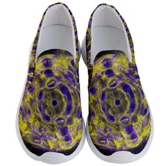 Fractal Glowing Kaleidoscope Men s Lightweight Slip Ons by Ravend