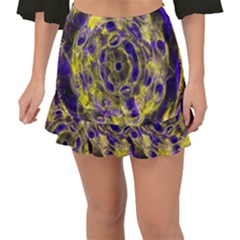 Fractal Glowing Kaleidoscope Fishtail Mini Chiffon Skirt by Ravend