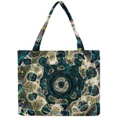 Fractal Glowing Kaleidoscope Wallpaper Art Design Mini Tote Bag by Ravend