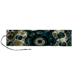 Fractal Glowing Kaleidoscope Wallpaper Art Design Roll Up Canvas Pencil Holder (l) by Ravend