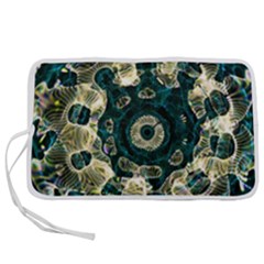 Fractal Glowing Kaleidoscope Wallpaper Art Design Pen Storage Case (s) by Ravend