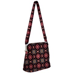 Background Pattern Geometric Wallpaper Seamless Zipper Messenger Bag by Ravend