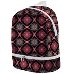 Background Pattern Geometric Wallpaper Seamless Zip Bottom Backpack by Ravend