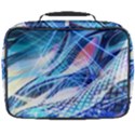 Background Neon Geometric Cubes Colorful Lights Full Print Lunch Bag View2