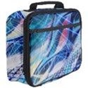 Background Neon Geometric Cubes Colorful Lights Full Print Lunch Bag View3