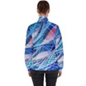 Background Neon Geometric Cubes Colorful Lights Women s High Neck Windbreaker View2