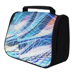 Background Neon Geometric Cubes Colorful Lights Full Print Travel Pouch (small)