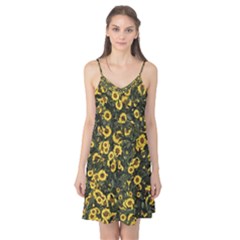 Sunflowers Yellow Flowers Flowers Digital Drawing Camis Nightgown  by Ravend