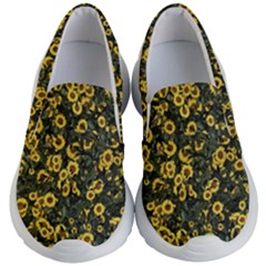 Sunflowers Yellow Flowers Flowers Digital Drawing Kids Lightweight Slip Ons by Ravend