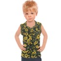 Sunflowers Yellow Flowers Flowers Digital Drawing Kids  Sport Tank Top View1