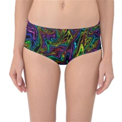 Melting Colours Mid-waist Bikini Bottoms by DimensionalClothing