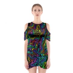 Melting Colours Shoulder Cutout One Piece Dress by DimensionalClothing