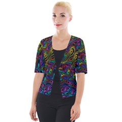 Melting Colours Cropped Button Cardigan by DimensionalClothing