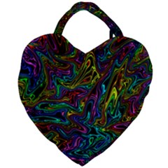 Melting Colours Giant Heart Shaped Tote by DimensionalClothing