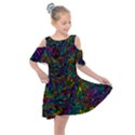 Melting Colours Kids  Shoulder Cutout Chiffon Dress View1