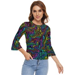 Melting Colours Bell Sleeve Top