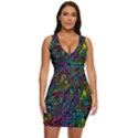 Melting Colours Draped Bodycon Dress View1