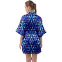 Geometric Half Sleeve Satin Kimono  View2