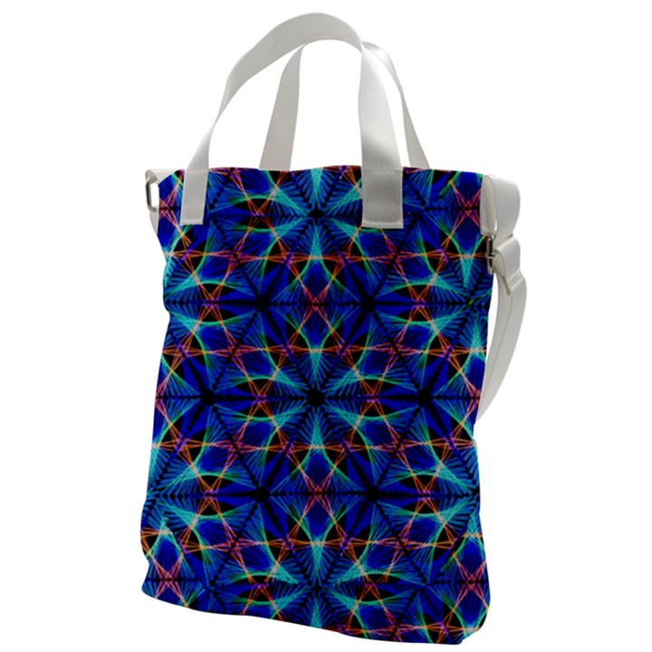 Geometric Canvas Messenger Bag