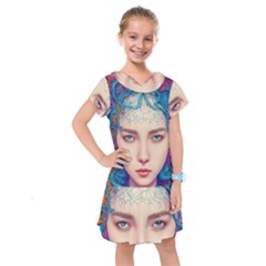 Pepper Colors Girl Kids  Drop Waist Dress by Sparkle