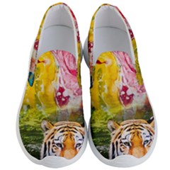 Rainbow Painted Nature Bigcat Men s Lightweight Slip Ons by Sparkle