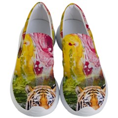 Rainbow Painted Nature Bigcat Women s Lightweight Slip Ons by Sparkle