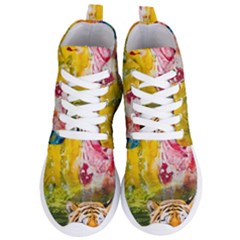 Rainbow Painted Nature Bigcat Women s Lightweight High Top Sneakers by Sparkle